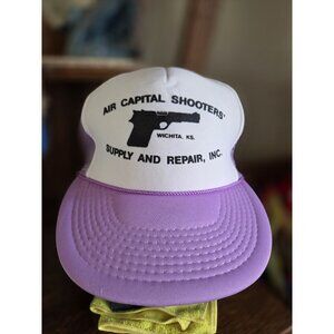 Vintage Mesh Trucker‎ Snapback Hat Cap Air Capital Shooters Supply & Repair Gun